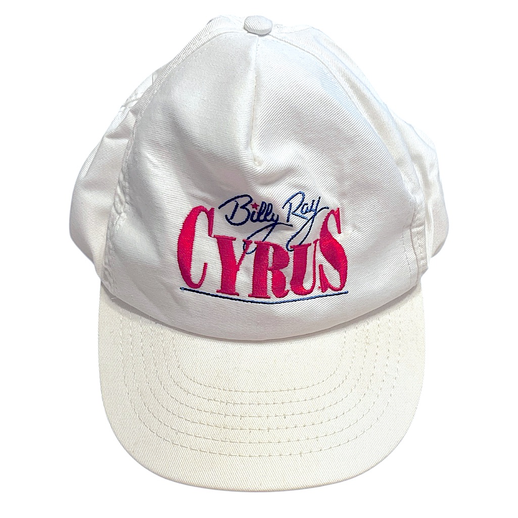 Vintage 1992 Billy Ray Cyrus White Concert Snap Back Baseball CapHat Like New